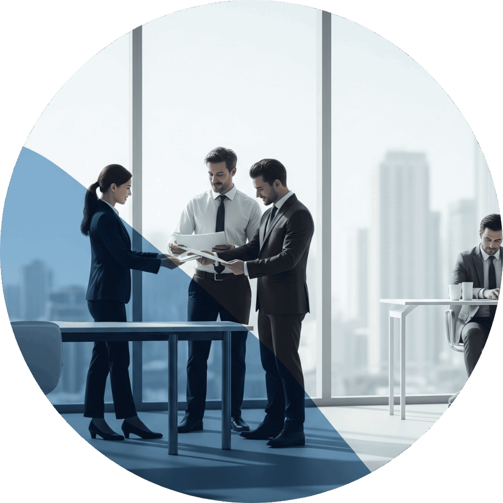 Varias personas trabajando en una oficina