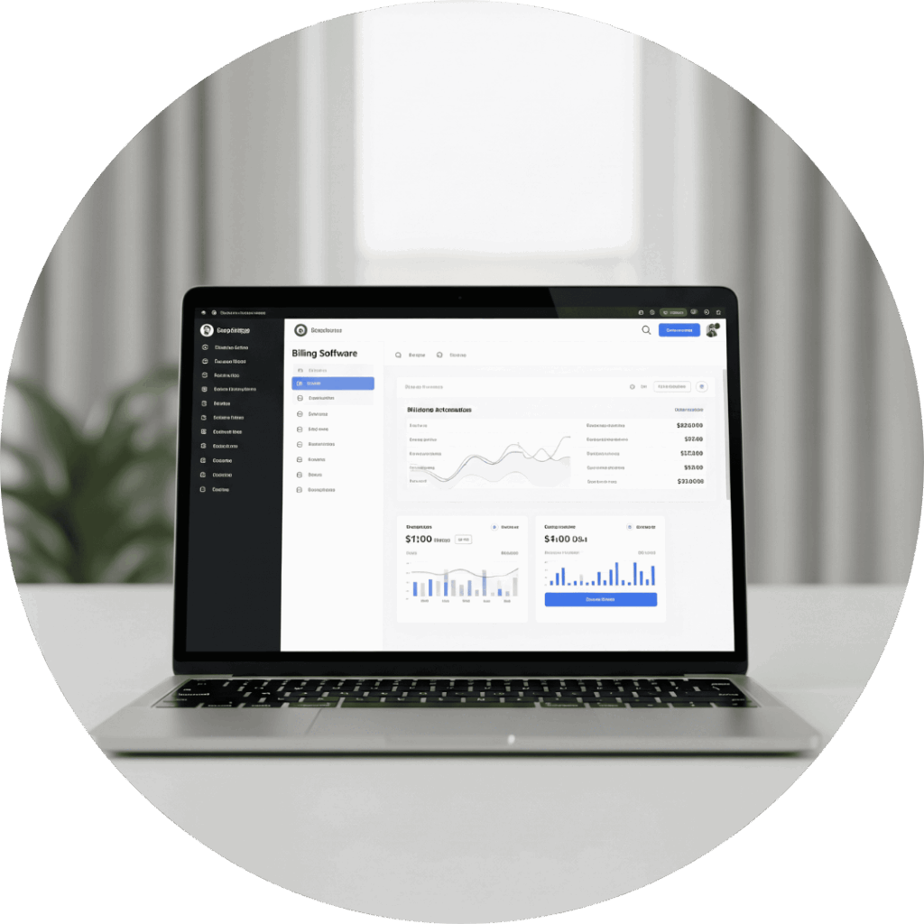 Ordenador en el que se muestra un programa de facturación