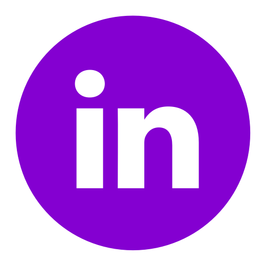 icone linkedin ronde violet