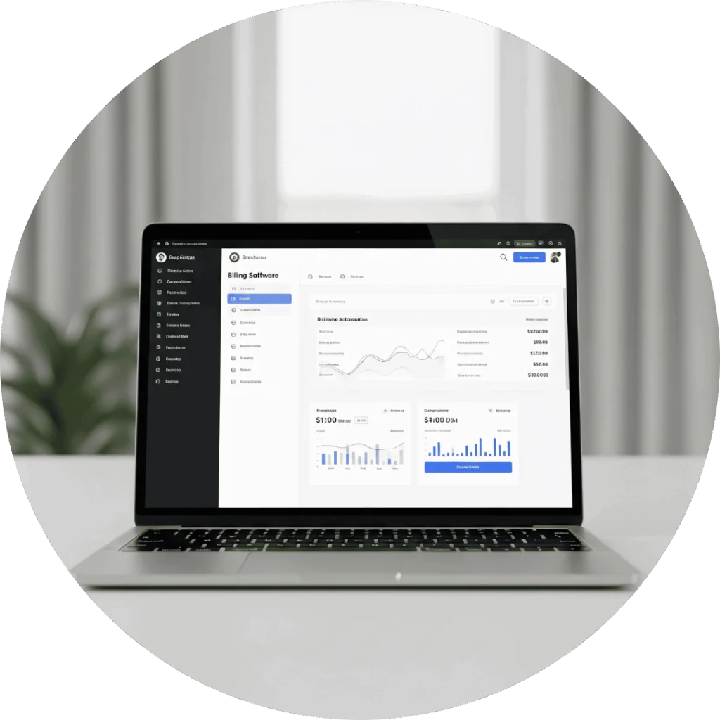 Ordenador en el que se muestra un programa de facturación